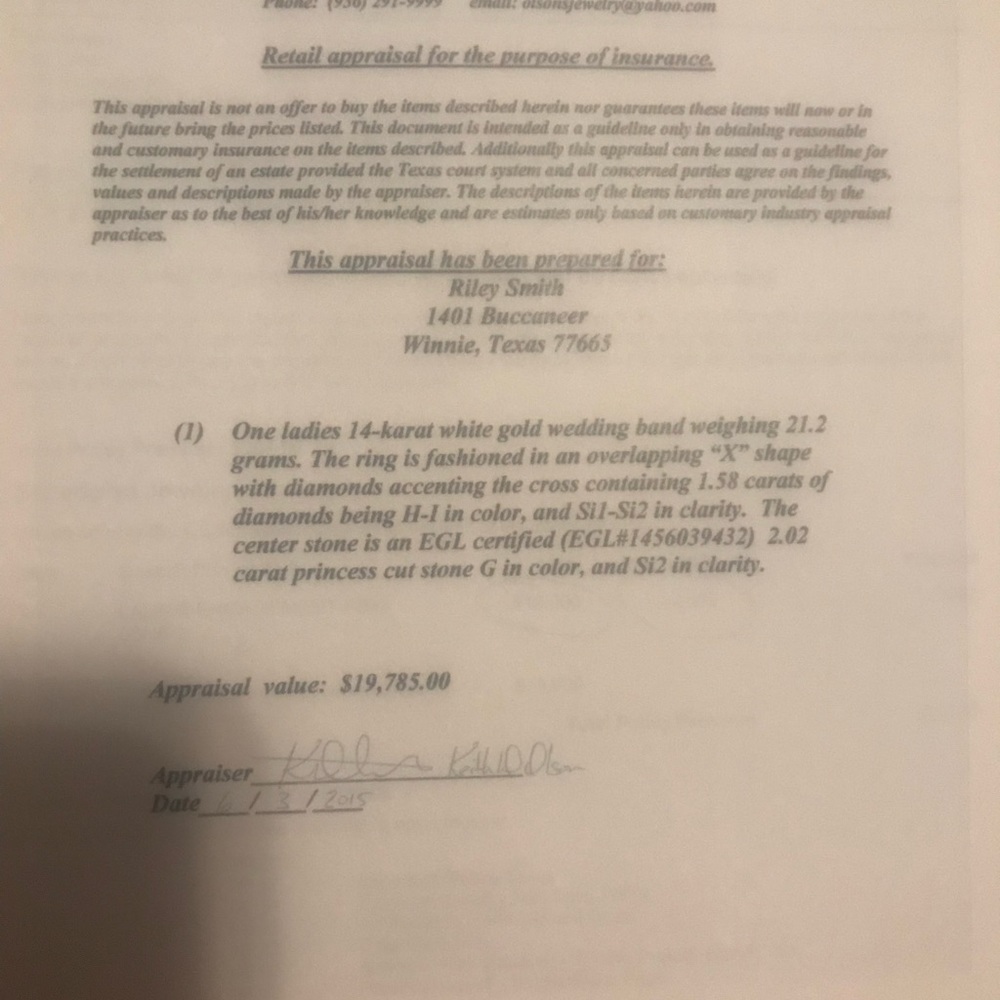 STUNNING CUSTOM ENGAGEMENT RING!!! - Picture 6 of 8